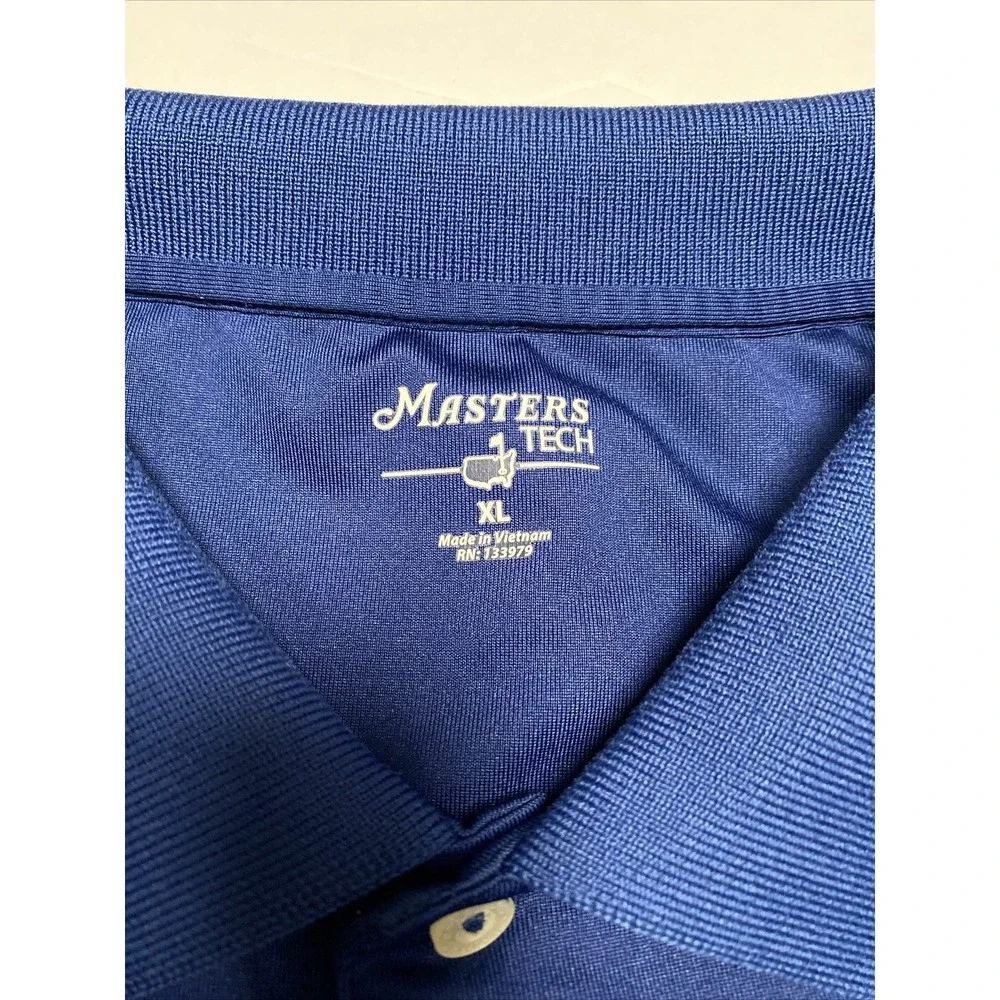 Masters Tech Polo Shirt Mens XL Blue Golf Performance Polyester - Picture 3 of 6